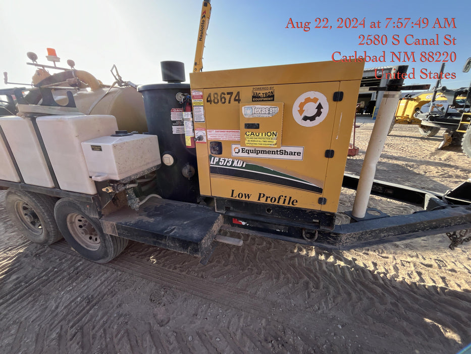 2019 Vac-Tron LP573XDT 24Hp Kohler Diesel, 500 Gal Debris Tank, 500 CFM Vacuum Pump, x2 100 Gal Water Tanks