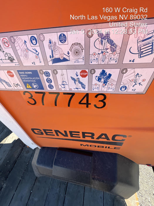 2023 Generac MLT2 Diesel, Flex Switch 120V Input, Powerzone Controller, 
(4) 320W LED Lights, 4kW Generator, 39.9 Gal Fuel Tank, 2" Ball, T3