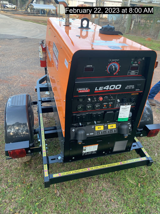 2022 Lincoln Electric LE400 Kubota V1505, Trlr, Cable Rack, Light Kit, ES Decals, T3