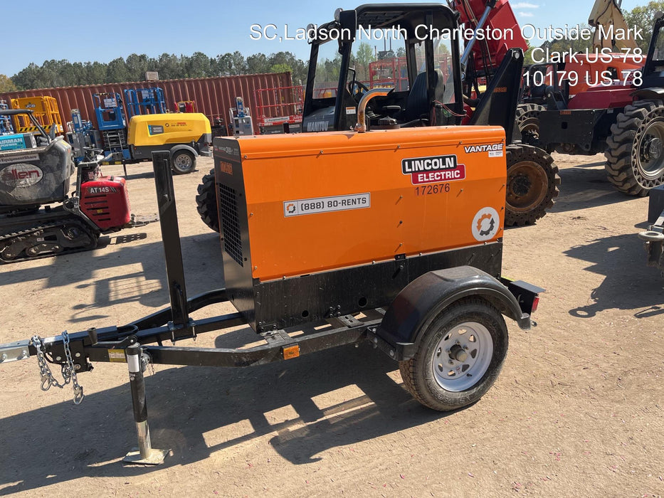 2021 Lincoln Electric Vantage 322 Vantage 322 Ready Pak 3 w/ Decals, ORANGE (includes trailer, cable rack, fender light kit) NO Telematics