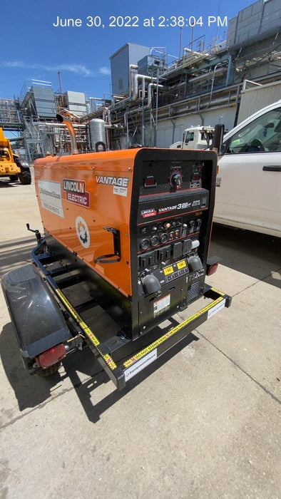 2021 Lincoln Electric Vantage 322 Vantage 322 Ready Pak 3 w/ Decals, ORANGE (includes trailer, cable rack, fender light kit) NO Telematics