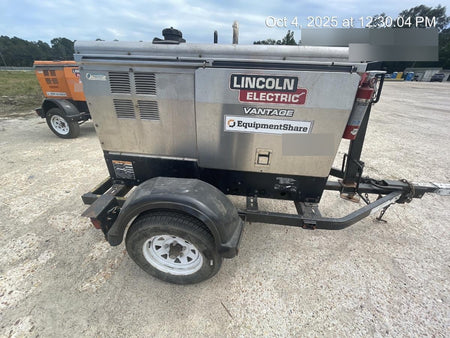 2019 Lincoln Electric Vantage 322 Ready-Pak 3, Two Wheel Trailer, Fender and Light Kit, Cable Rack