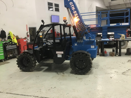 2019 Genie GTH-5519 Canopy, Solid RT Tires, LED Work Lights, Beacon, 48" Carriage, 48" Forks