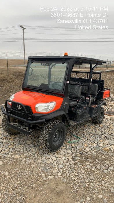 2019 Kubota RTV-X1140W-H 4wd Utility Cart, LED Strobe, Windshield Tempered Glass, Plastic Canopy, Wire Harness Kit, Backup Alarm