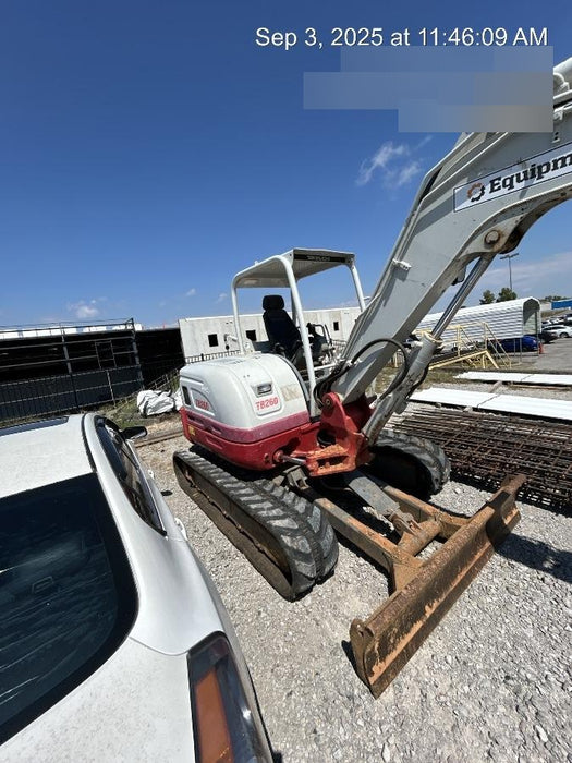 2019 Takeuchi TB260 Takeuchi TB260 Canopy w/Rubber Tracks, Auxiliary Hydraulics, Standard Blade, Manual QC, 12 / 18 / 24" Buckets, Hydraulic Thumb Installed
