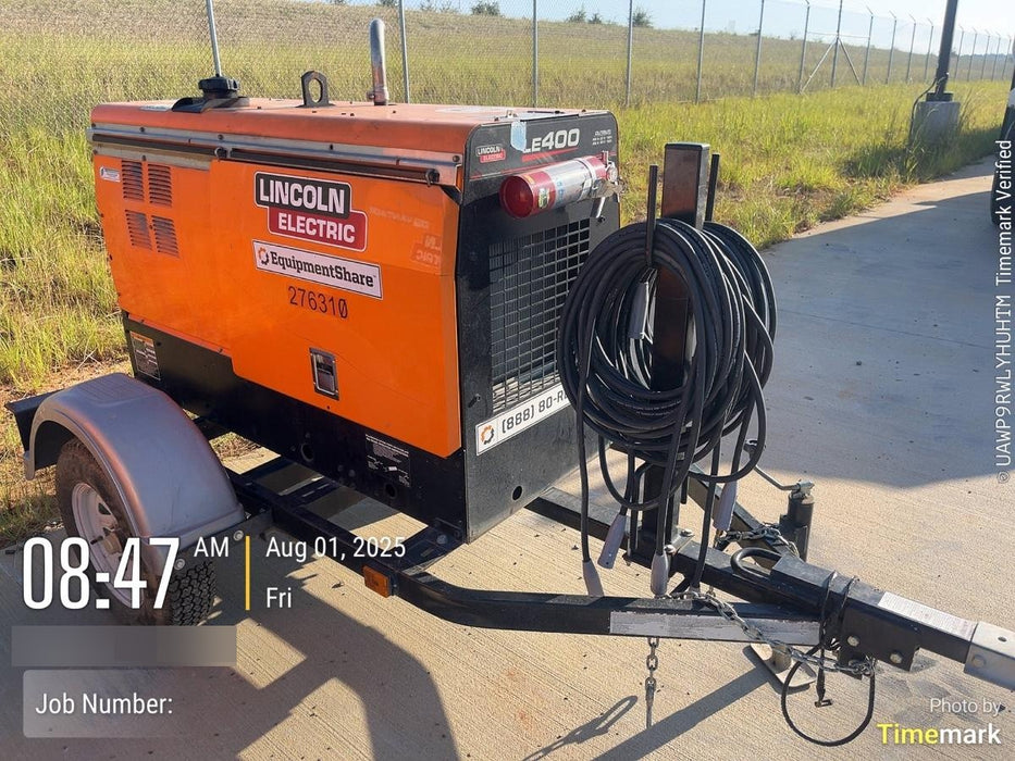 2022 Lincoln Electric LE400 Kubota V1505, Trlr, Cable Rack, Light Kit, ES Decals, T3