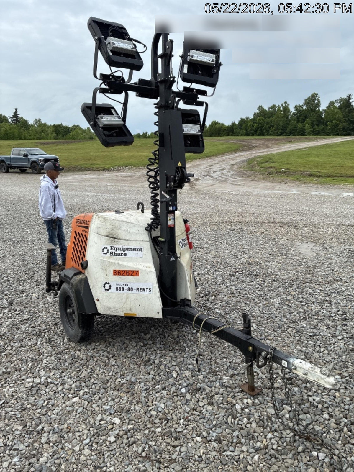 2023 Generac MLT2 Diesel, Flex Switch 120V Input, Powerzone Controller, 
(4) 320W LED Lights, 4kW Generator, 39.9 Gal Fuel Tank, 2" Ball, T3
