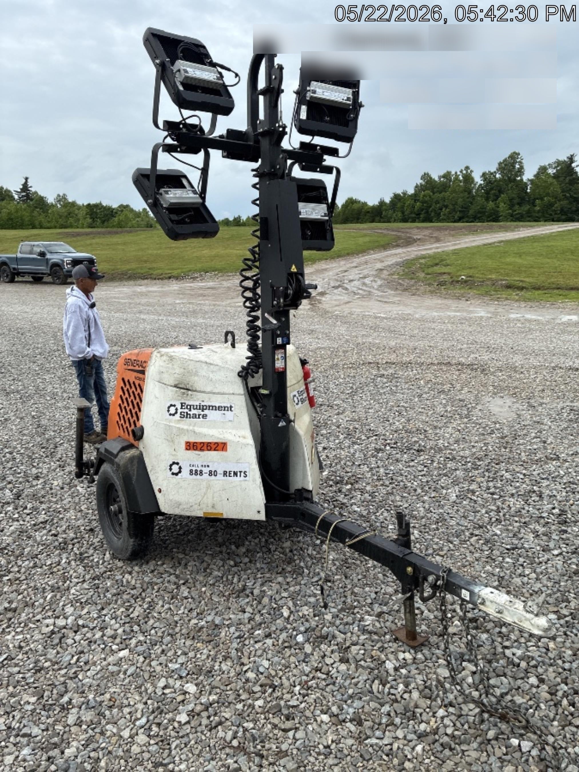 2023 Generac MLT2 Diesel, Flex Switch 120V Input, Powerzone Controller, 
(4) 320W LED Lights, 4kW Generator, 39.9 Gal Fuel Tank, 2" Ball, T3