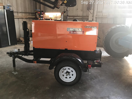 2021 Lincoln Electric Vantage 322 Vantage 322 Ready Pak 3 w/ Decals, ORANGE (includes trailer, cable rack, fender light kit) NO Telematics