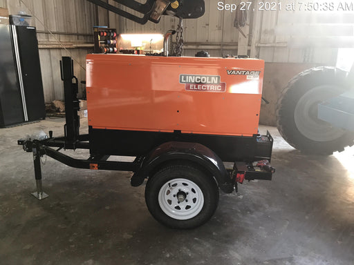 2021 Lincoln Electric Vantage 322 Vantage 322 Ready Pak 3 w/ Decals, ORANGE (includes trailer, cable rack, fender light kit) NO Telematics