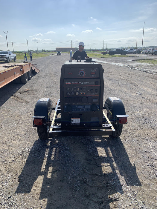 2019 Lincoln Electric Vantage 322 Welder Ready-Pak 3, Two wheel trailer, Fender and Light kit, Cable Rack