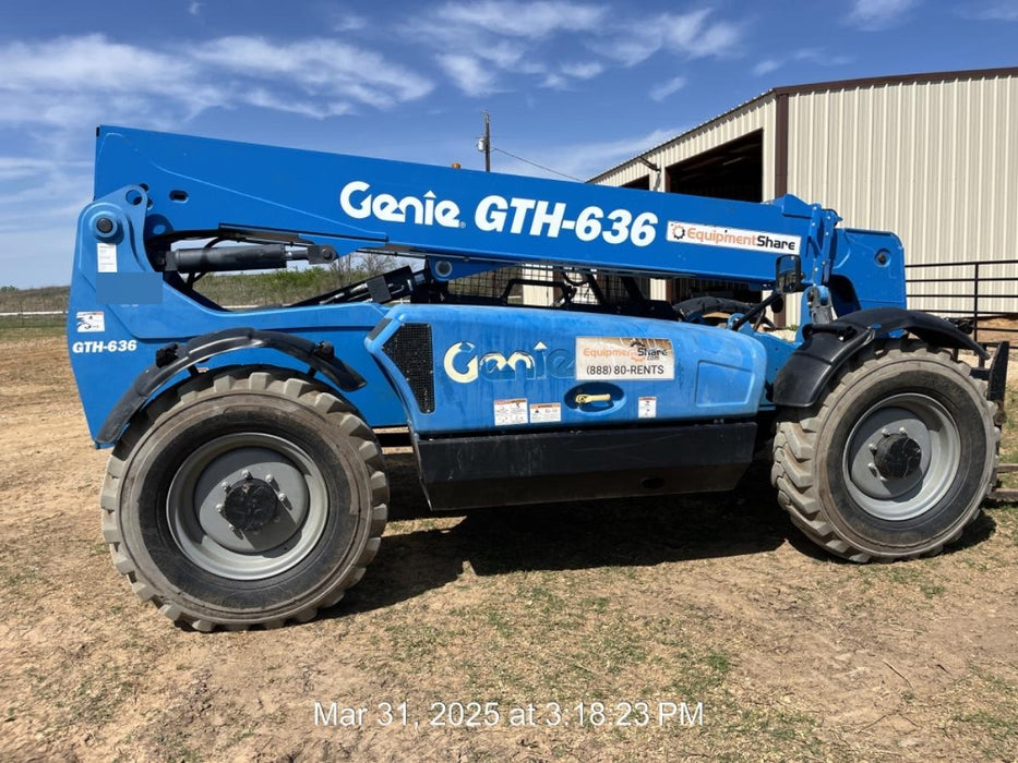 2018 Genie GTH-636 GTH-636 w/Open ROPS, Solid Tires, beacon/work lights, 48" carriage/forks