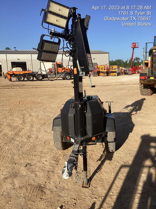 2022 Allmand NLV3GR (4) LED Light Fixture 350W, 23' Vertical Mast, 3kW Prime, Towable, Deep Sea L401, Leveling Jacks, Yanmar T4F 5.8hp