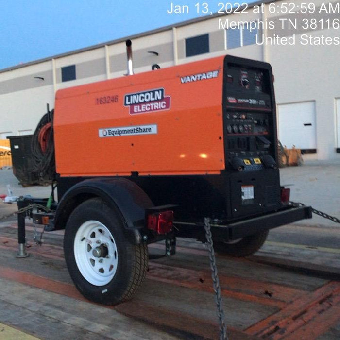 2021 Lincoln Electric Vantage 322 Vantage 322 Ready Pak 3 w/ Decals, ORANGE (includes trailer, cable rack, fender light kit) NO Telematics