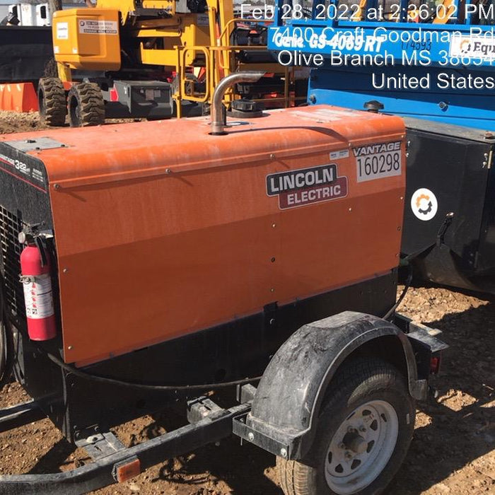 2021 Lincoln Electric Vantage 322 Vantage 322 Ready Pak 3 w/ Decals, ORANGE (includes trailer, cable rack, fender light kit) NO Telematics