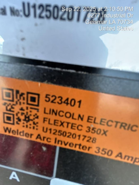 2025 LINCOLN ELECTRIC FLEXTEC 350X
