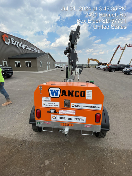 2024 Wanco WLTT-4MM4K Diesel, Deep Sea Controller, Shore Power Plug, Auto Start, (4) 350W LED Floodlights, 4kW Generator, 60 Gal Fuel Tank, 2" Ball, T3