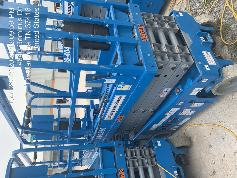 2019 Genie GS-1930 Fixed Rails with Chain Entry