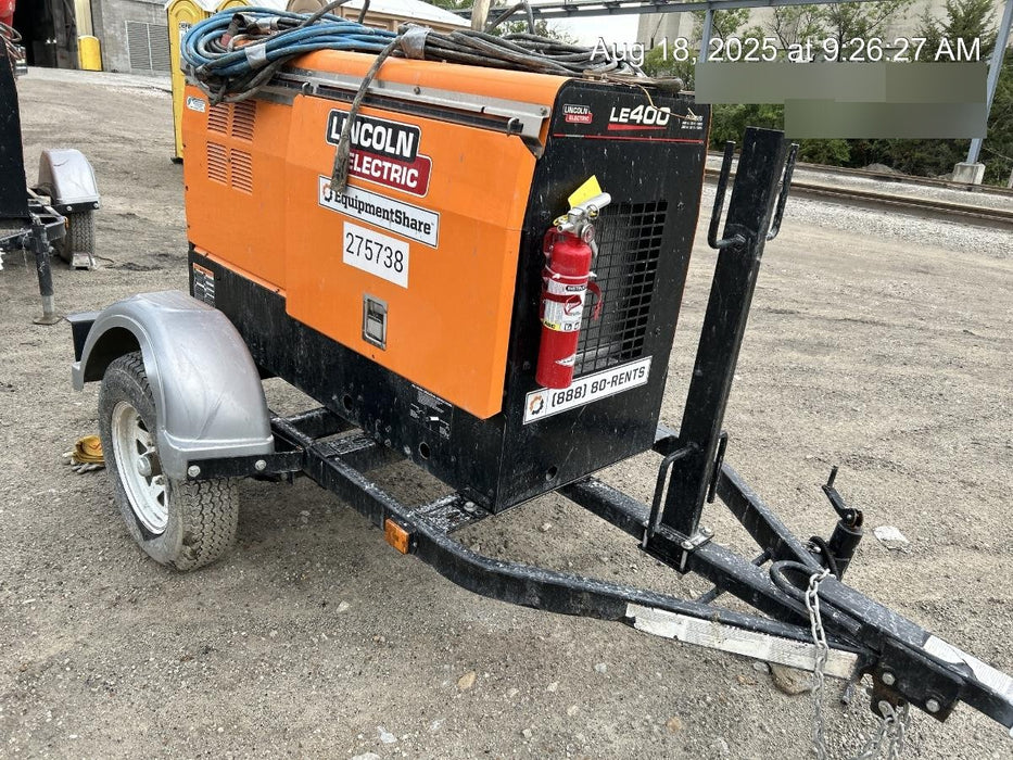 2022 Lincoln Electric LE400 Kubota V1505, Trlr, Cable Rack, Light Kit, ES Decals, T3