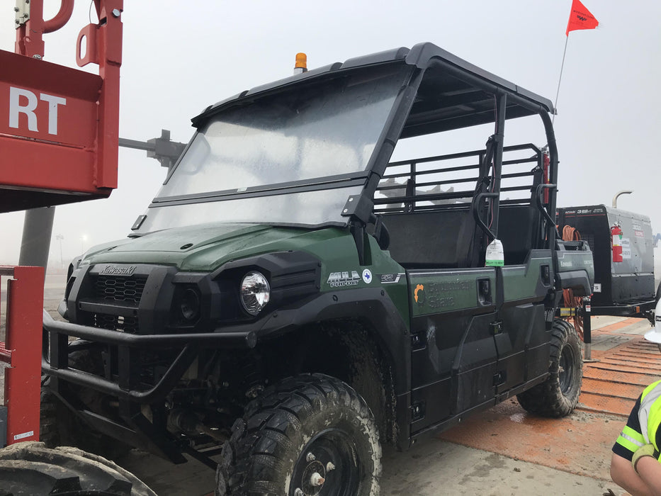 Kawasaki Mule PRO-DXT Standard Options, Backup Alarm, Beacon, Plastic Hard Top, Poly Windshield, Horn Kit