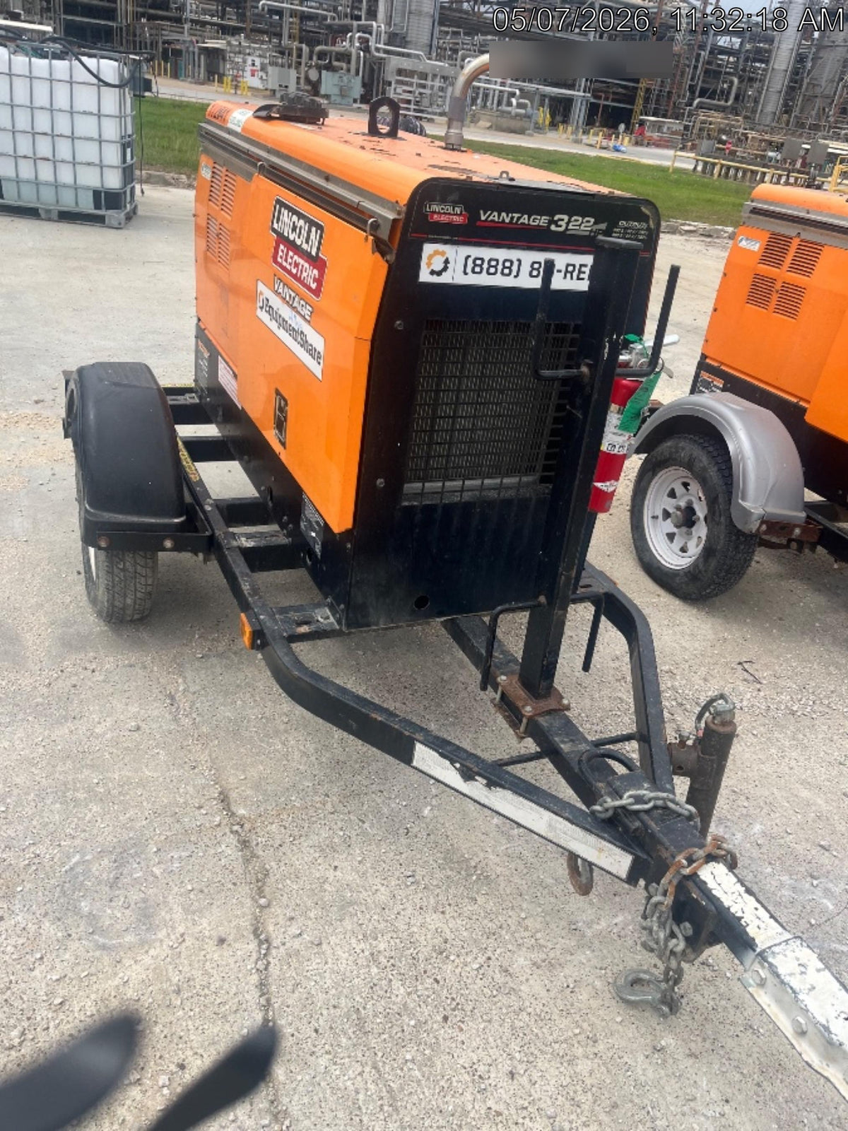 2021 Lincoln Electric Vantage 322 Vantage 322 Ready Pak 3 w/ Decals, ORANGE (includes trailer, cable rack, fender light kit) NO Telematics