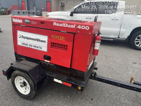 2022 Shindaiwa DGW400MDL Kubota D902 Engine, 23 HP, Dual Op Welder, Wire, Arc, Droop Stick, Tig, and CC Stick Functionality, Simulphase, 3 Phase and 1 Phase Gen Output, Single Axle NB Trlr, Slr Trckl Chrg 12V 12W, Fire Ext