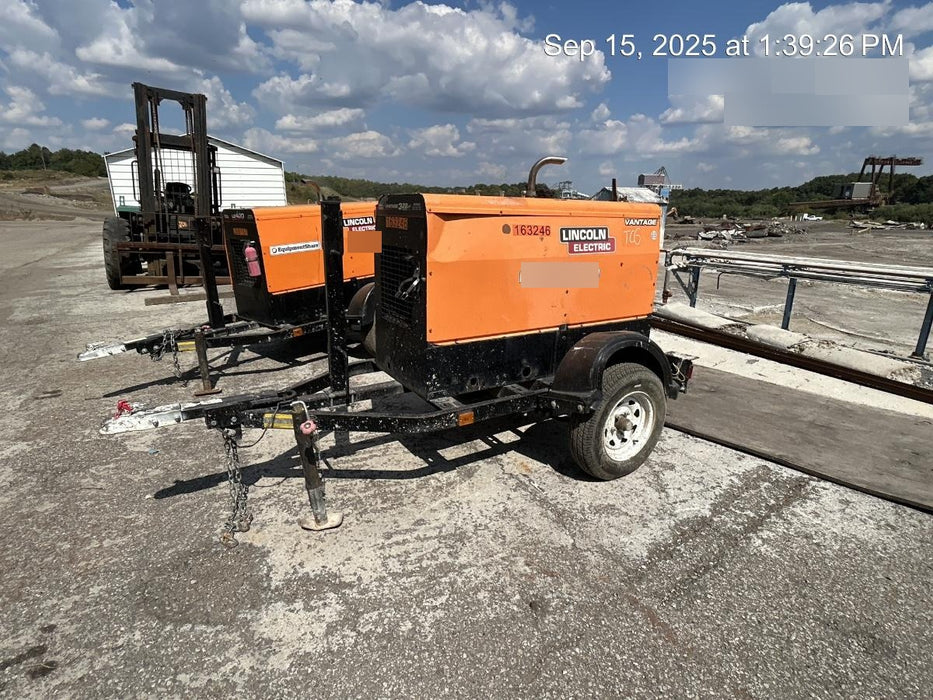 2021 Lincoln Electric Vantage 322 Vantage 322 Ready Pak 3 w/ Decals, ORANGE (includes trailer, cable rack, fender light kit) NO Telematics