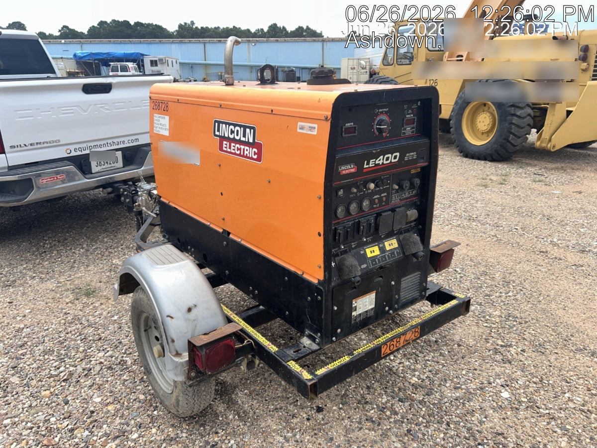 2022 Lincoln Electric LE400 Kubota V1505, Trlr, Cable Rack, Light Kit, ES Decals, T3