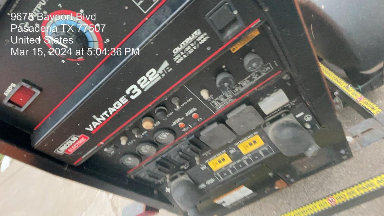 2021 Lincoln Electric Vantage 322 Vantage 322 Ready Pak 3 w/ Decals, ORANGE (includes trailer, cable rack, fender light kit) NO Telematics