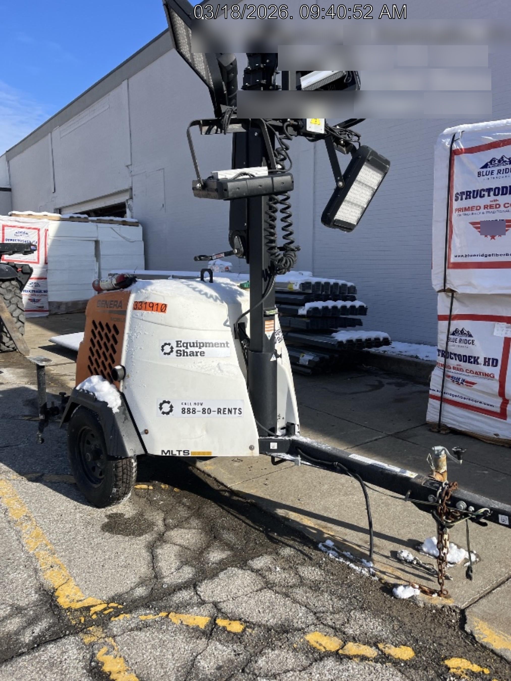 2023 Generac MLT2 Diesel, Flex Switch 120V Input, Powerzone Controller, (4) 320W LED Lights, 4kW Generator, 39.9 Gal Fuel Tank, 2" Ball, T3