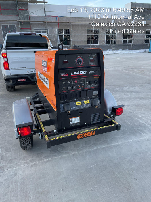 2022 Lincoln Electric LE400 Kubota V1505, Trlr, Cable Rack, Light Kit, ES Decals, T3