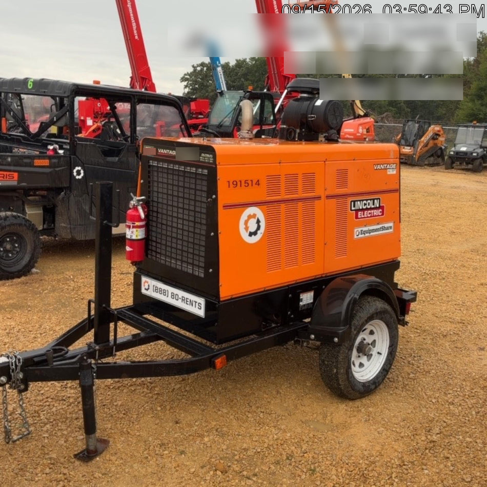 2021 Lincoln Electric Vantage 549X Ready Pak 3, ORANGE (includes trailer, cable rack, fender light kit)
