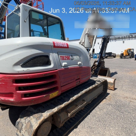 2019 Takeuchi TB290 Cab/Heat/AC Rubber tracks, Dozer blade, Travel alarm, Auxiliary hydraulics Manual QC, Hydraulic thumb, 18", 24", and 36" Buckets