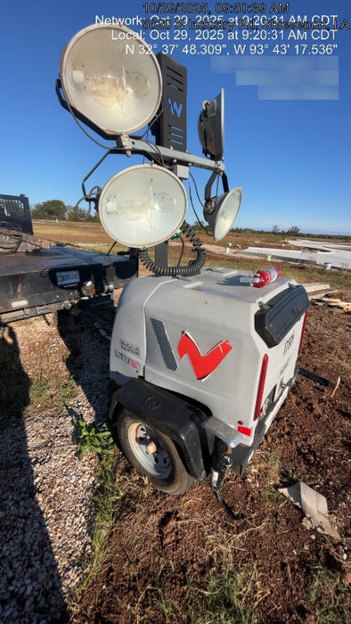 Wacker Neuson LTV6K-MH Wacker Neuson LTV6K Mobile Light Tower w/Fuel Level Sensor Installed