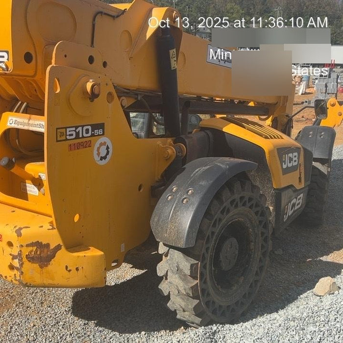 2020 JCB 510-56 Canopy, Solid Tires, Work Lights, Beacon, Aux Hydraulics, Back up Alarm, Lifting Eye, ES Decals