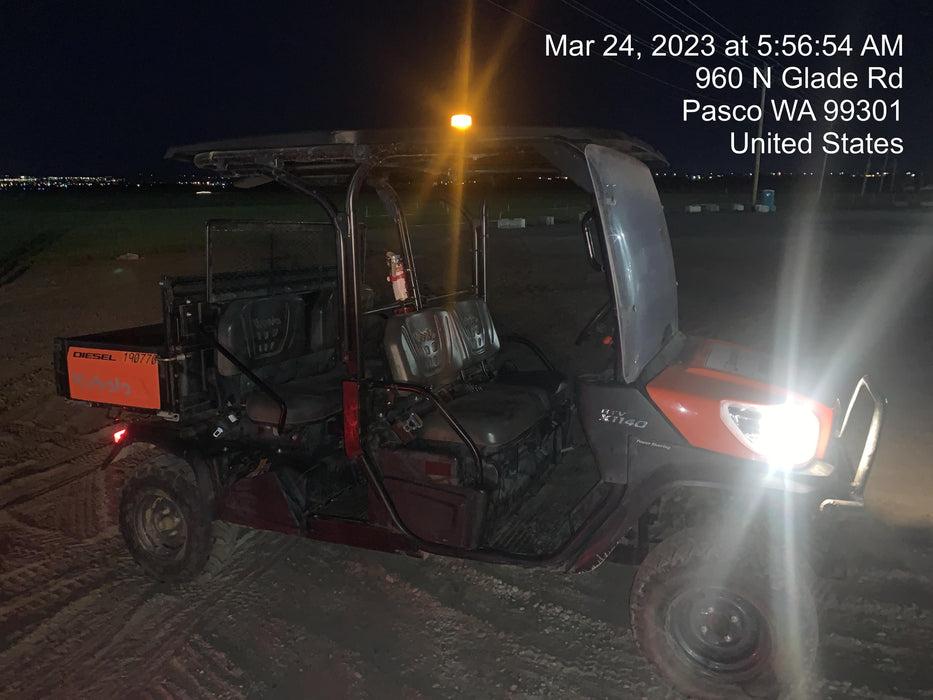 Kubota RTV-X1140W-H Plastic Canopy, Windshield Acrylic Clear, LED Strobe Light, Wire Harness Kit, Back up Alarm