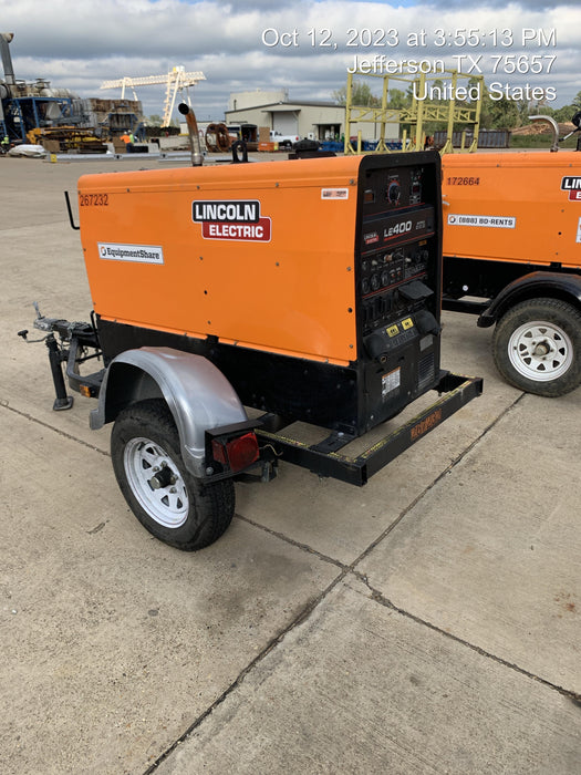 2022 Lincoln Electric LE400 Kubota V1505, Trlr, Cable Rack, Light Kit, ES Decals, T3