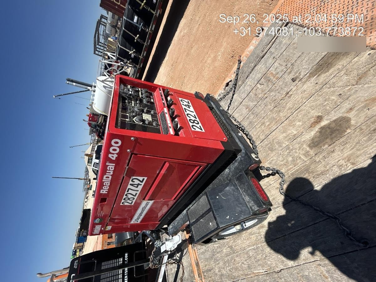 2022 Shindaiwa DGW400MDL Kubota D902 Engine, 23 HP, Dual Op Welder, Wire, Arc, Droop Stick, Tig, and CC Stick Functionality, Simulphase, 3 Phase and 1 Phase Gen Output, Single Axle NB Trlr, Slr Trckl Chrg 12V 12W, Fire Ext