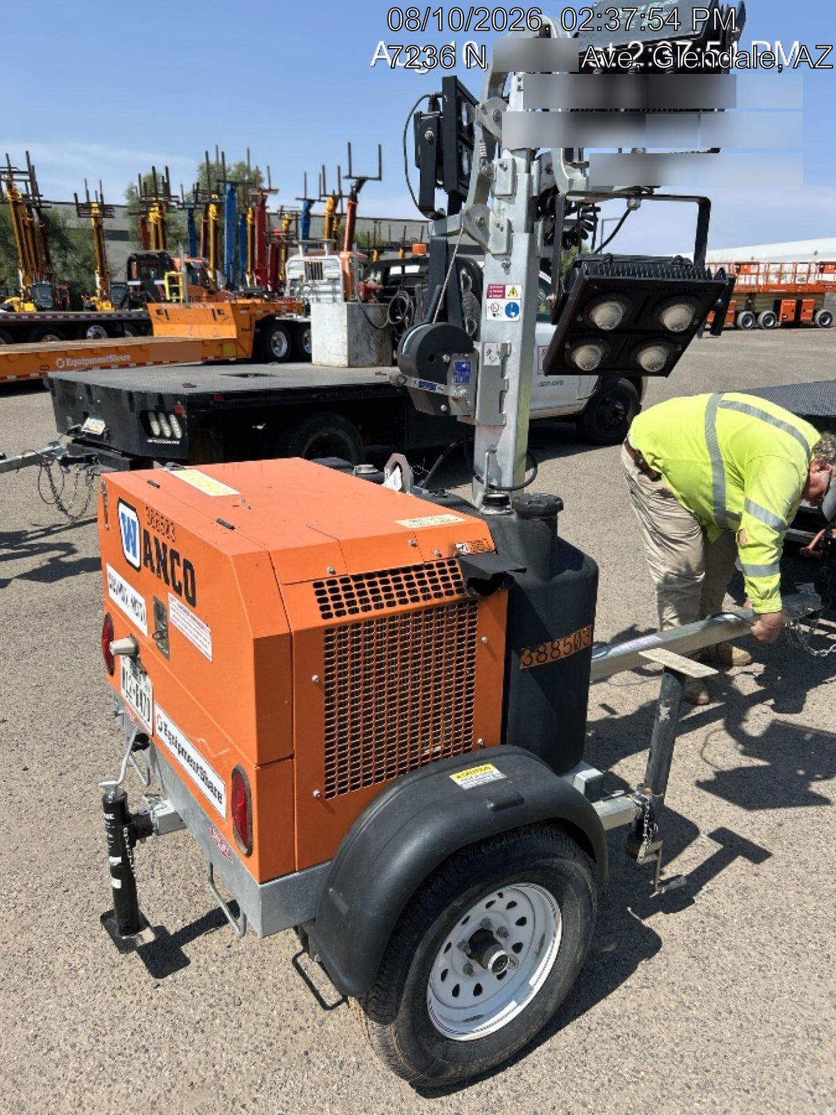2024 Wanco WLTT-4MM4K Diesel, Deep Sea Controller, Shore Power Plug, Auto Start, (4) 350W LED Floodlights, 4kW Generator, 60 Gal Fuel Tank, 2" Ball, T3