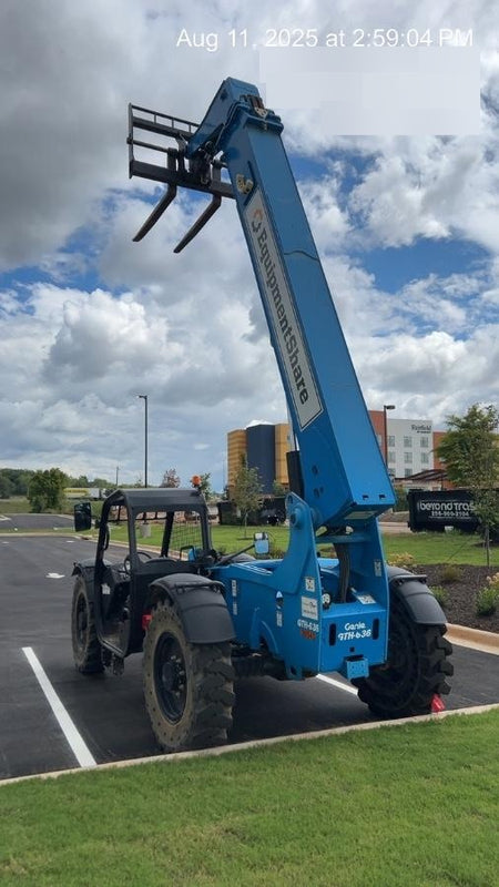 2019 Genie GTH-636 Canopy, Solid RT Tires, LED Work Lights, Beacon 60" QA Carriage, 48" Forks