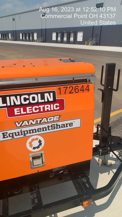 2021 Lincoln Electric Vantage 322 Vantage 322 Ready Pak 3 w/ Decals, ORANGE (includes trailer, cable rack, fender light kit) NO Telematics