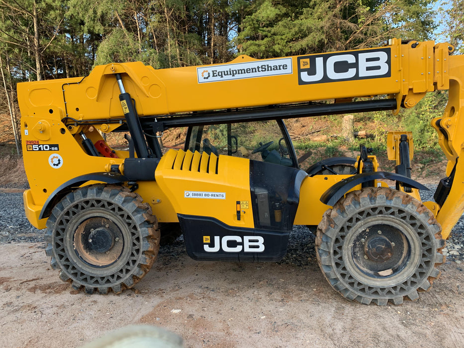 2020 JCB 510-56 Canopy, Solid Tires, Work Lights, Beacon, Aux Hydraulics, Back up Alarm, Lifting Eye, ES Decals