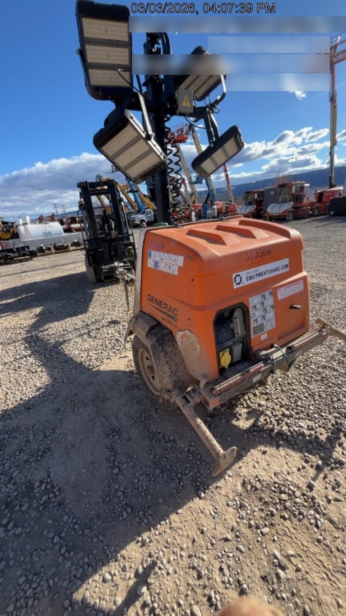 2023 Generac MLT2 Diesel, Flex Switch 120V Input, Powerzone Controller, (4) 320W LED Lights, 4kW Generator, 39.9 Gal Fuel Tank, 2" Ball, T3
