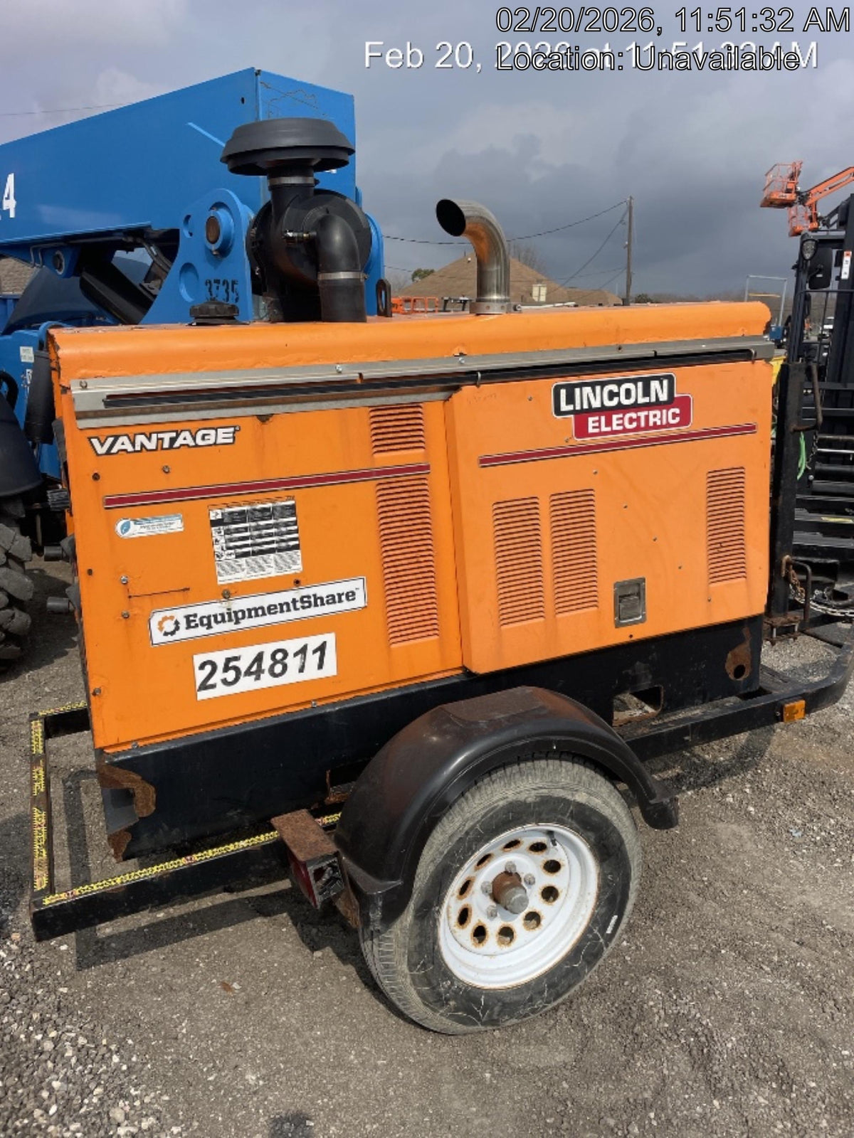 2022 Lincoln Electric Vantage 549X Crosslink Technology, Trailer Mounted