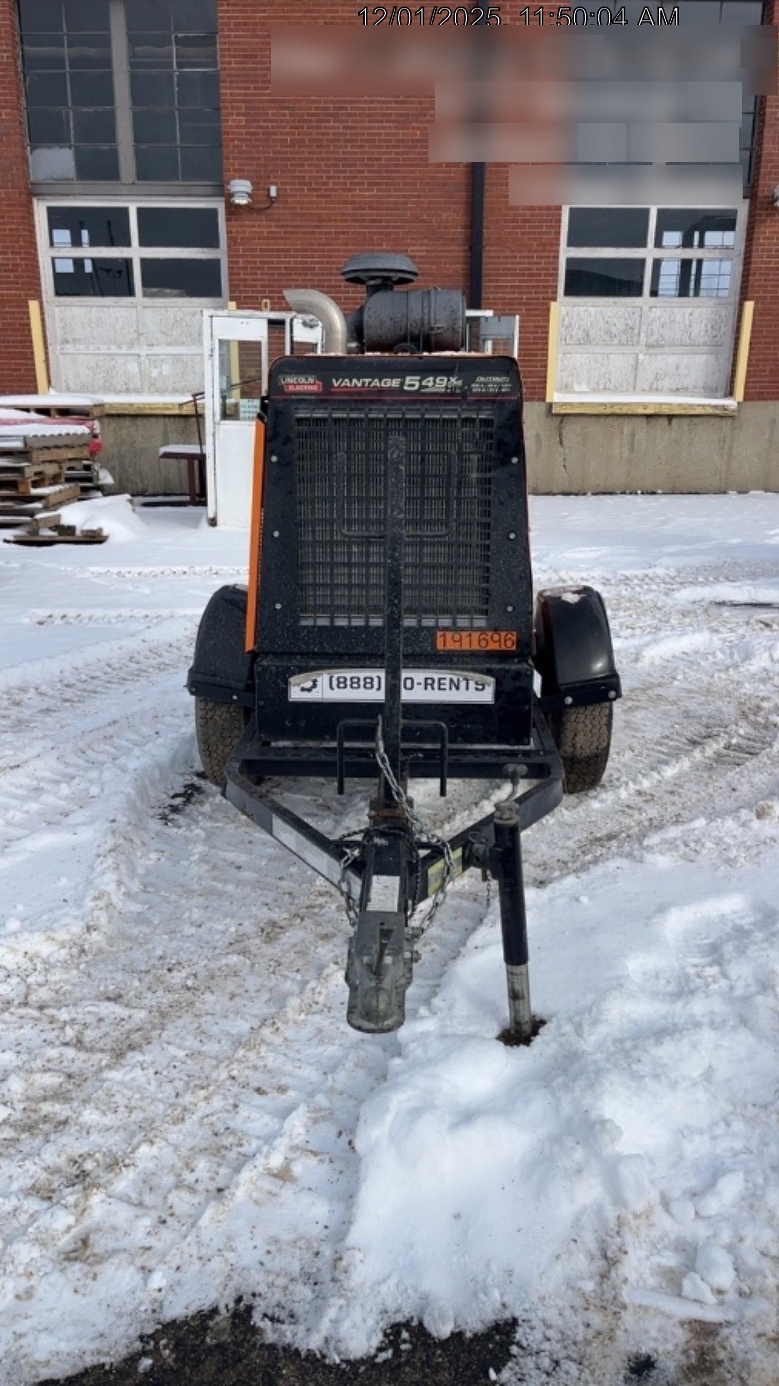 2021 Lincoln Electric Vantage 549X Ready Pak 3, ORANGE (includes trailer, cable rack, fender light kit)