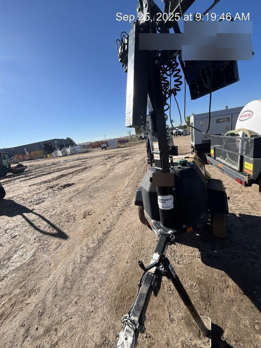 2022 Allmand NLV3GR (4) LED Light Fixture 350W, 23' Vertical Mast, 3kW Prime, Towable, Deep Sea L401, Leveling Jacks, Yanmar T4F 5.8hp