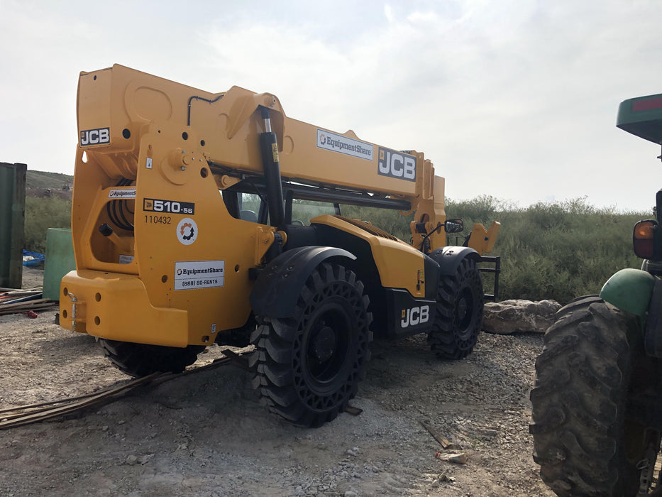 2020 JCB 510-56 Canopy, Solid Tires, Work Lights, Beacon, Aux Hydraulics, Back up Alarm, Lifting Eye, ES Decals