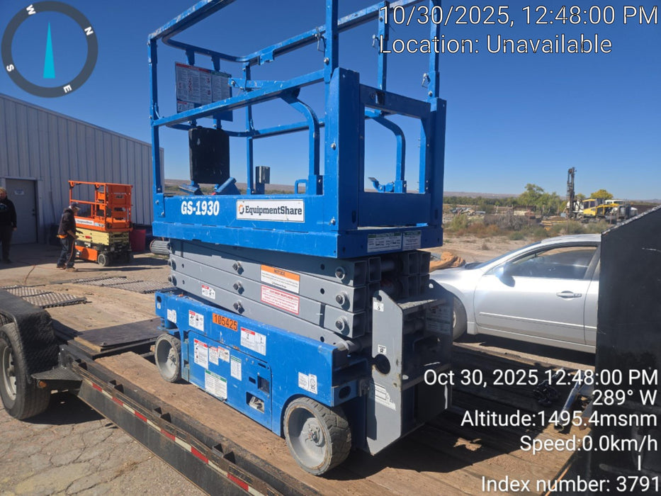 2020 Genie GS-1930 Solid Non Marking Tires, Beacon, Folding rails with half height swing gate