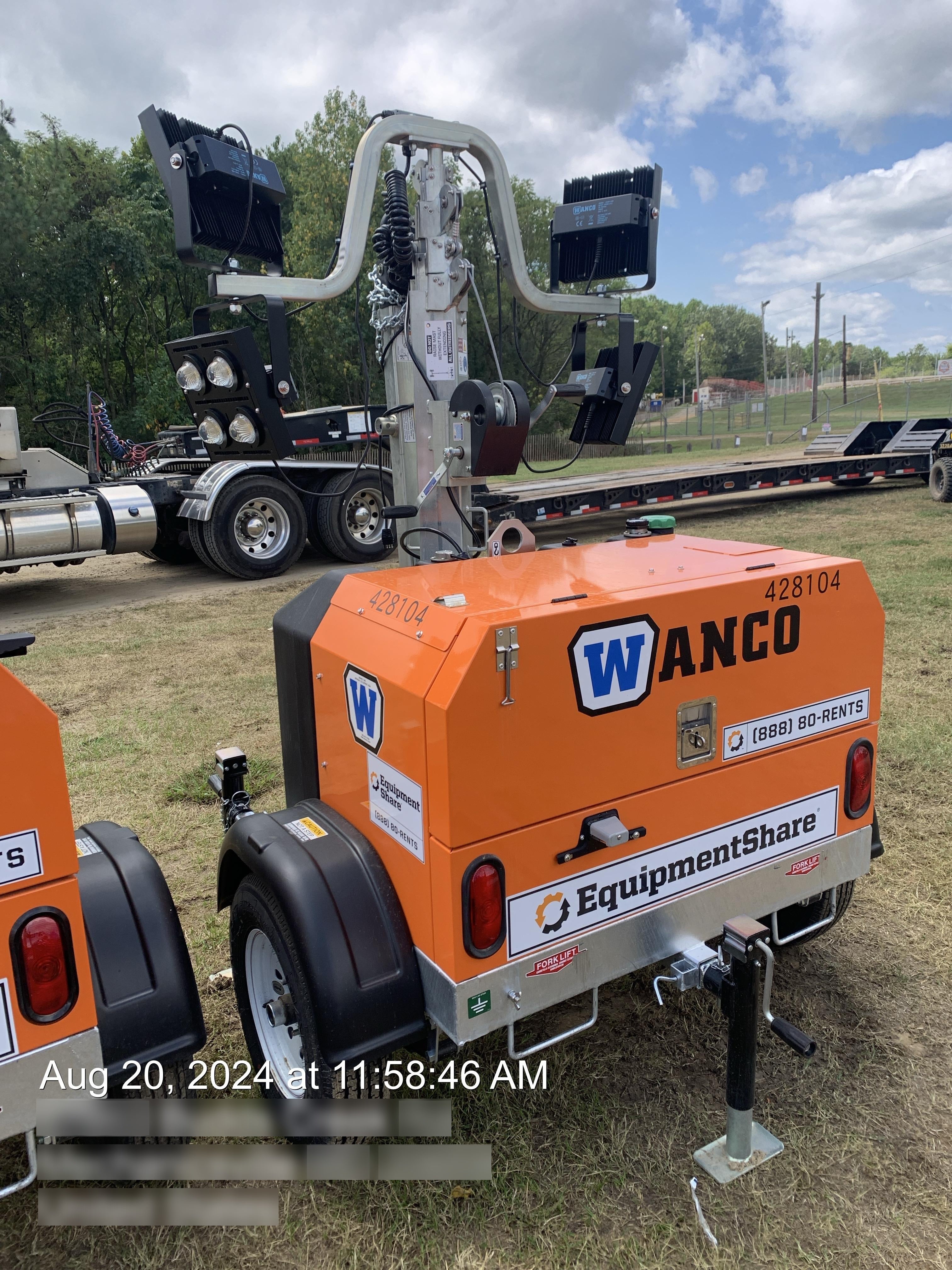 2024 Wanco WLTT-4MM4K Diesel, Deep Sea Controller, Shore Power Plug, Auto Start, (4) 350W LED Floodlights, 4kW Generator, 60 Gal Fuel Tank, 2" Ball, T3