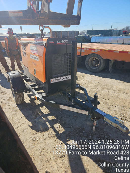 2022 Lincoln Electric LE400 Kubota V1505, Trlr, Cable Rack, Light Kit, ES Decals, T3